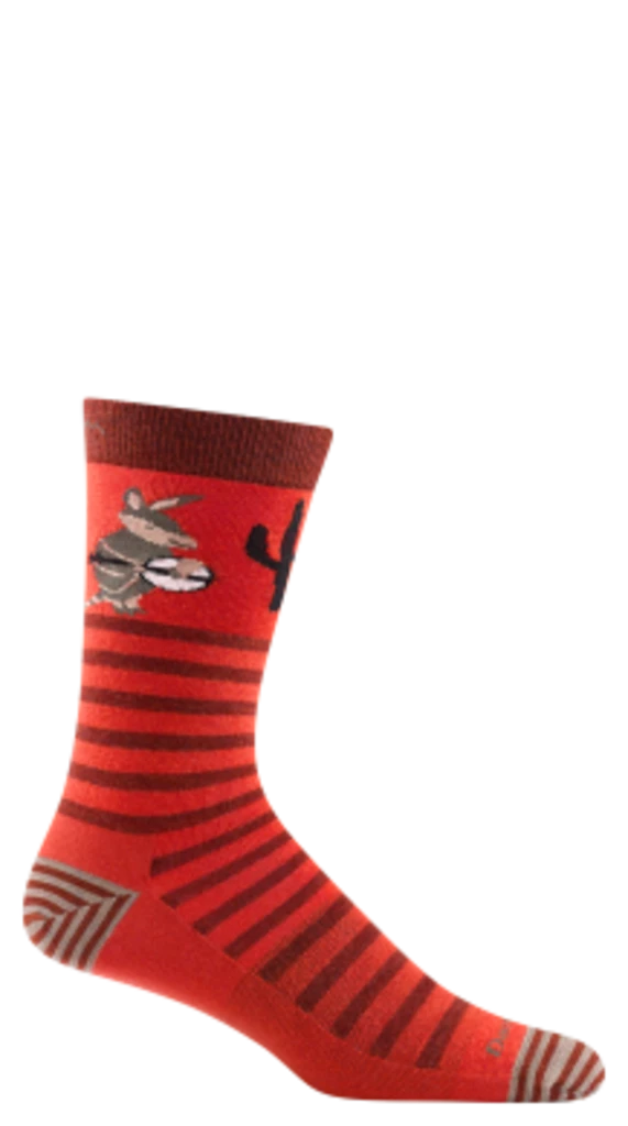 Second Gear WNC Darn Tough Animal Haus Crew Lightweight Sock, Lava, Men's M / Style 6066