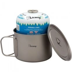 Second Gear WNC Olicamp Space Saver Pot With Lid, Titanium, 900ml