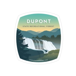 Second Gear WNC Pisgah Map Co. Sticker, Dupont State Recreational Forest More