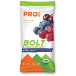 Second Gear WNC Camp Pro Bar Bolt Organic Energy Chews, Berry Blast, 2.1oz Pack