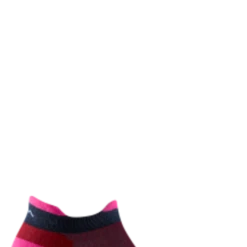 Second Gear WNC Darn Tough Run No Show Tab Ultra-Lightwight W/ Cushion Sock, Burgundy, Women's M/ Style 1047