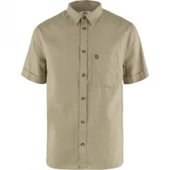 Second Gear WNC Fjall Raven Ovik Travel Shirt, Sand Stone, Men's M