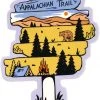 Second Gear WNC Appalachian Trail Sign, Mountain/Bear/Tent/Fire, Lavender