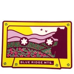 Second Gear WNC Menottees Blue Ridge Mountains Cassette, Yellow/Purple