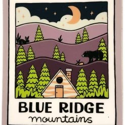 Second Gear WNC More Menottees Blue Ridge Mountains Night Polaroid, Grey