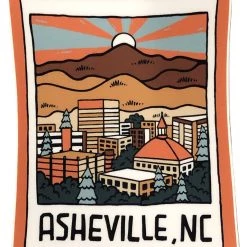 Second Gear WNC Menottees Asheville Polaroid, Rust Border