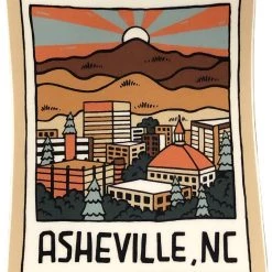 Second Gear WNC More Menottees Asheville Polaroid, Tan Border