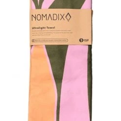 Second Gear WNC Camp Nomadix Ultralight Towel, Green/Pink, 54x30