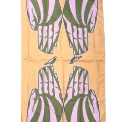 Second Gear WNC Camp Nomadix Ultralight Towel, Green/Pink, 54x30