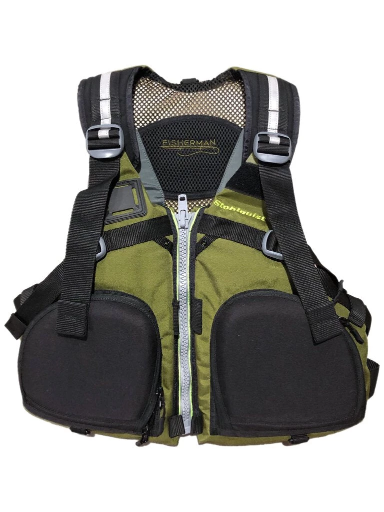 Second Gear WNC Stohlquist Fisherman Type III PFD, Green/Black, Adult L/XL