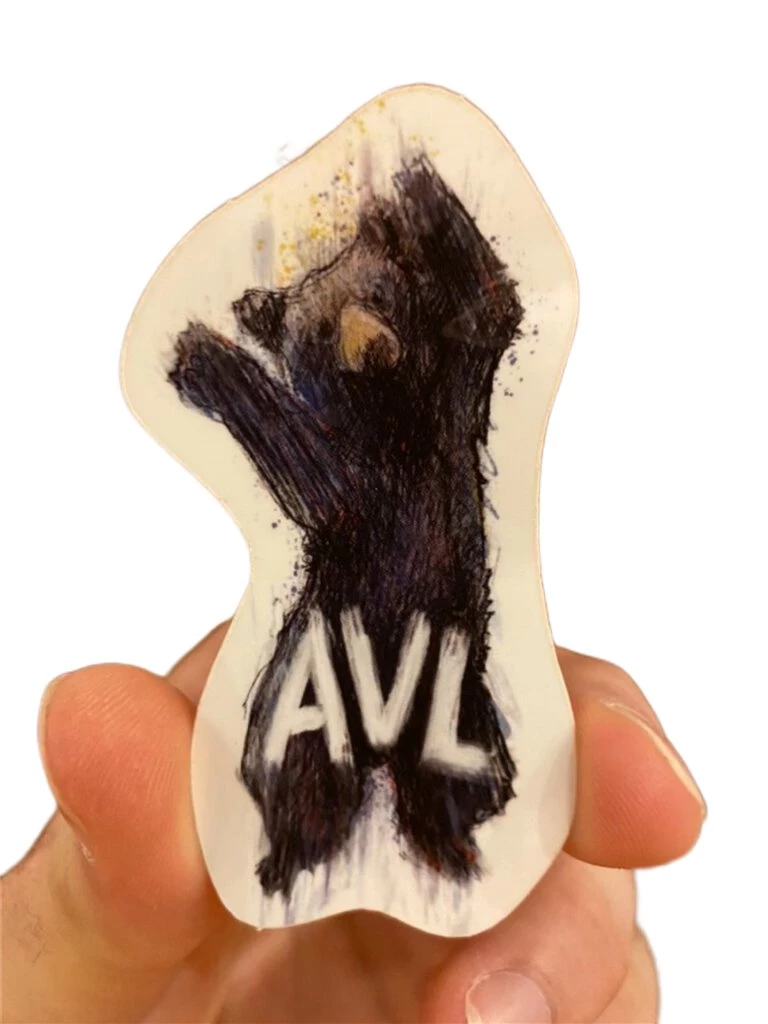 Second Gear WNC Gingerly Designs AVL Dancing Bear Sticker