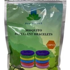 Second Gear WNC Pro-Direct Mosquito Repellent Bracelets, Multi-color,12 Pack