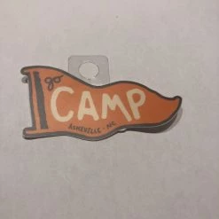 Second Gear WNC More Go Camp Pennant, White/Orange