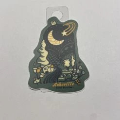 Second Gear WNC Ashville Shooting Star Night Scene (Green)